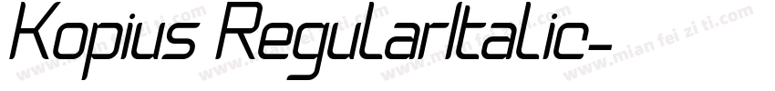 Kopius RegularItalic字体转换